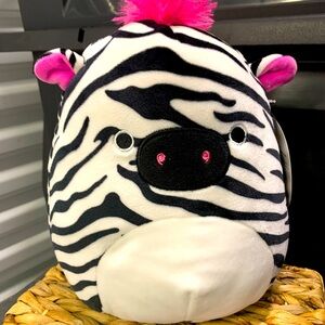 Squishmallow Zebra Pink Tracey 8" NWT